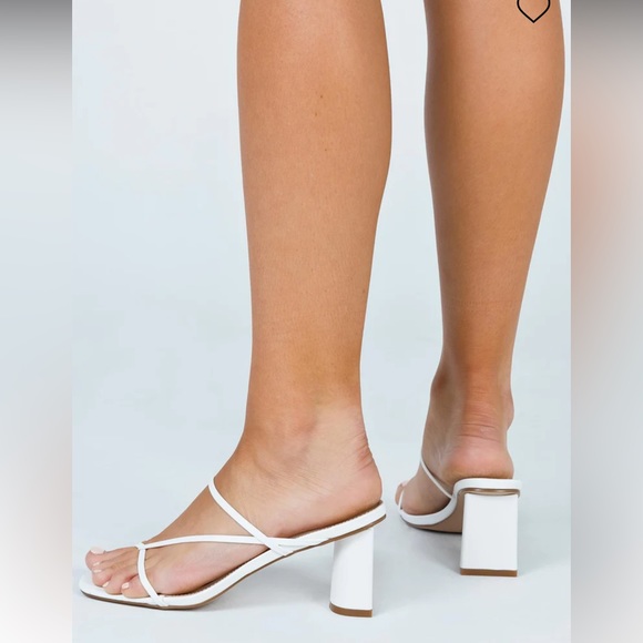 princess polly white heels size 6 - Picture 7 of 9